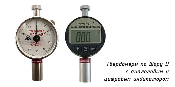 Твердомеры по Шору D (шкала твёрдости D) - Приборы с аналоговым и цифровым индикатором Твердомеры по Шору типа D с аналоговым и цифровым индикатором