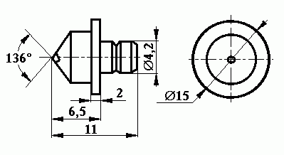 Наконечник алмазный тип НПМ для микротвердомеров ПМТ-3 и ПМТ-5