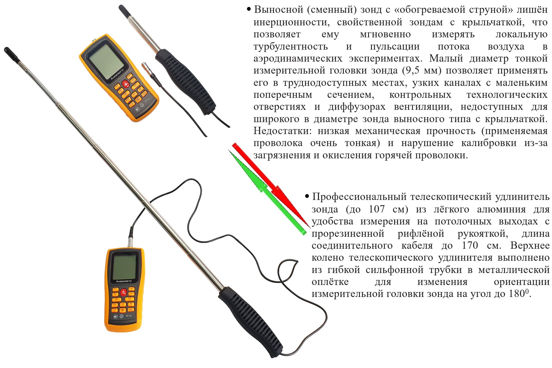 Анемометр с зондом 