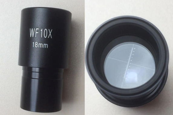 Окуляр WF10X/18 мм с измерительной шкалой для В7-ММП