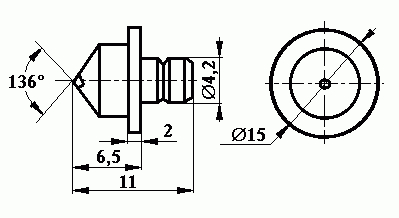 Наконечник алмазный тип НПМ для микротвердомеров ПМТ-3 и ПМТ-5 0,2 ct