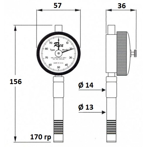 REX 2000 A - твердомер (дюрометр) Шора тип А