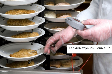Термометр электронный пищевой В7-308А погружной (проникающий) с датчиками выносного исполнения и со встроенным магнитом с поверкой