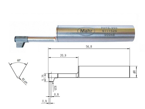 Стандартный щуп PHT 6-350мм / 2 мкм Mahr (499004 6-350 / 6111520) для MarSurf