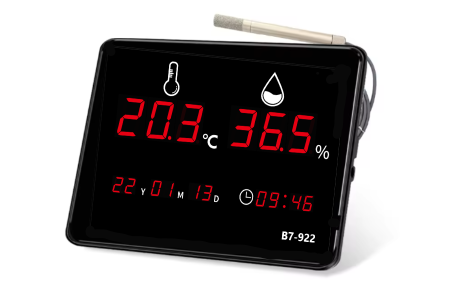 Термогигрометр В7-972D цифровой, зонд металлический для трубопроводов газа, вентиляции и сыпучих веществ с поверкой