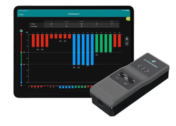 Измеритель защитного слоя бетона и диаметра арматуры, Proceq Profometer PM8000 Lite локатор арматуры 