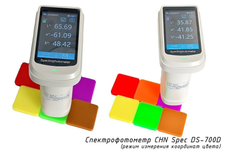 Портативный спектрофотометр CHN Spec DS-700D - Измерение координат цвета