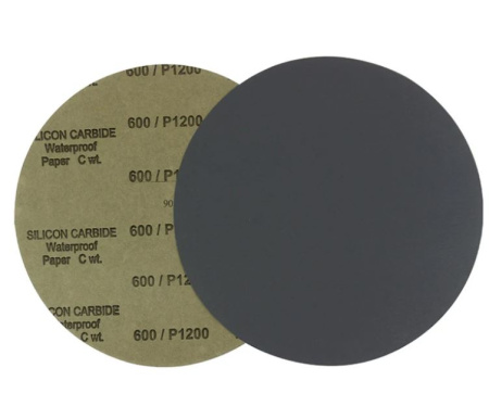 Шлифовальная бумага стандартная, БЕЗ клейкой основы из карбида кремния SiC Ø200 или 250 мм (для шлиф.станков)