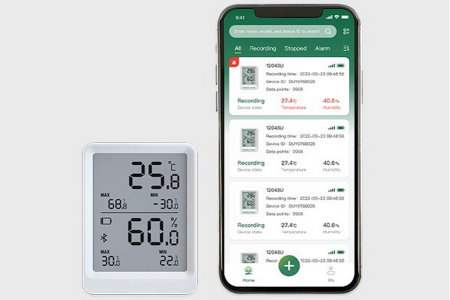 Регистратор температуры и влажности (дата-логгер)  BlueTag TH20-В7  с Bluetooth с поверкой