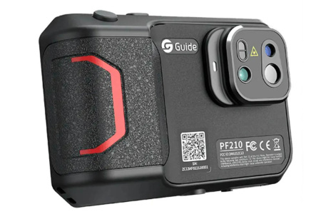 Тепловизор (класс IP54: водо-пыленепроницаемый, ударопрочный) Guide PF210 с поверкой (матрица детектора 256*192, температура: -20...+550)
