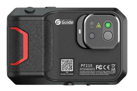 Тепловизор (класс IP54: водо-пыленепроницаемый, ударопрочный) Guide PF210 с поверкой (матрица детектора 256*192, температура: -20...+550)