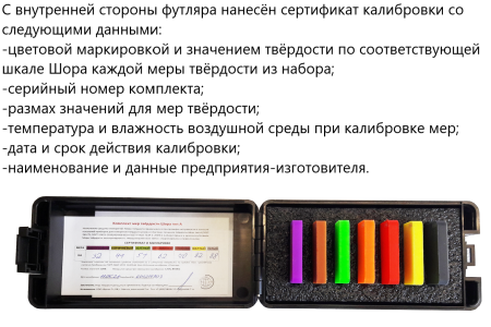Комплект мер твёрдости Шора тип A (7 шт. HA)