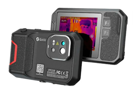 Тепловизор (класс IP54: водо-пыленепроницаемый, ударопрочный) Guide PF210 с поверкой (матрица детектора 256*192, температура: -20...+550)