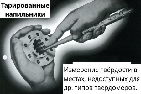 Tsubosan твердомеры царапающие - тарированные напильники (комплект из 6 шт)