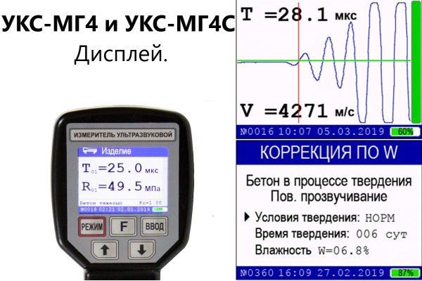 Ультразвуковой измеритель прочности бетона УКС-МГ4
