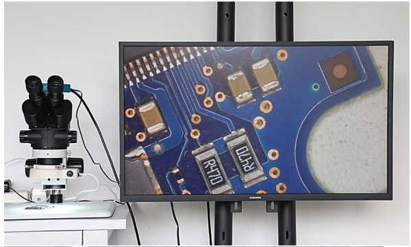 Стереоскопический тринокулярный микроскоп Eakins STL с камерой 48 Мп