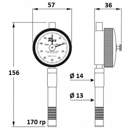 REX 2000 A - твердомер (дюрометр) Шора тип А