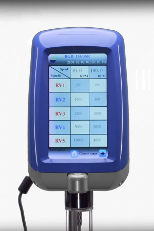 Ротационный цифровой вискозиметр BGD 155/3SR с поверкой (экран выбора шпинделя и скорости вращения)